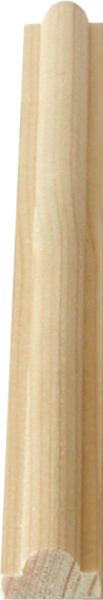 Holzprofilleiste, Holzleiste antik, Holzzierleiste alt, Fichte, 95cm, 12x7mm